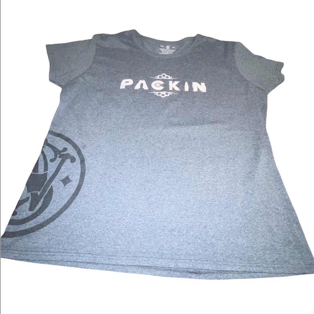 Smith & Wesson PACKIN women’s‎ gray tshirt xxl pre-shrunk